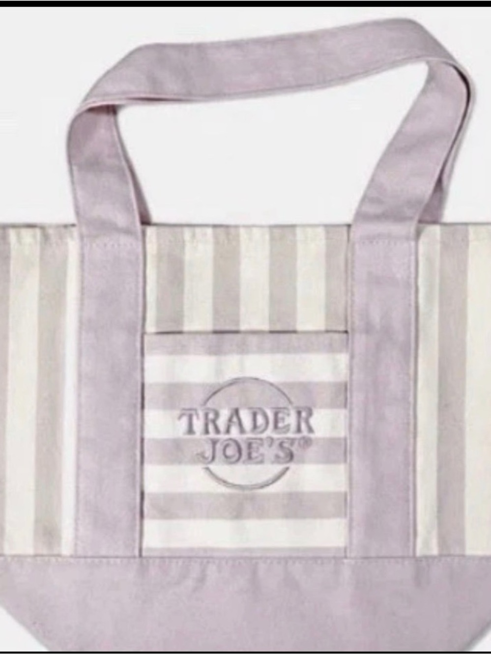 Trader Joe's Striped Tote Bag in pink